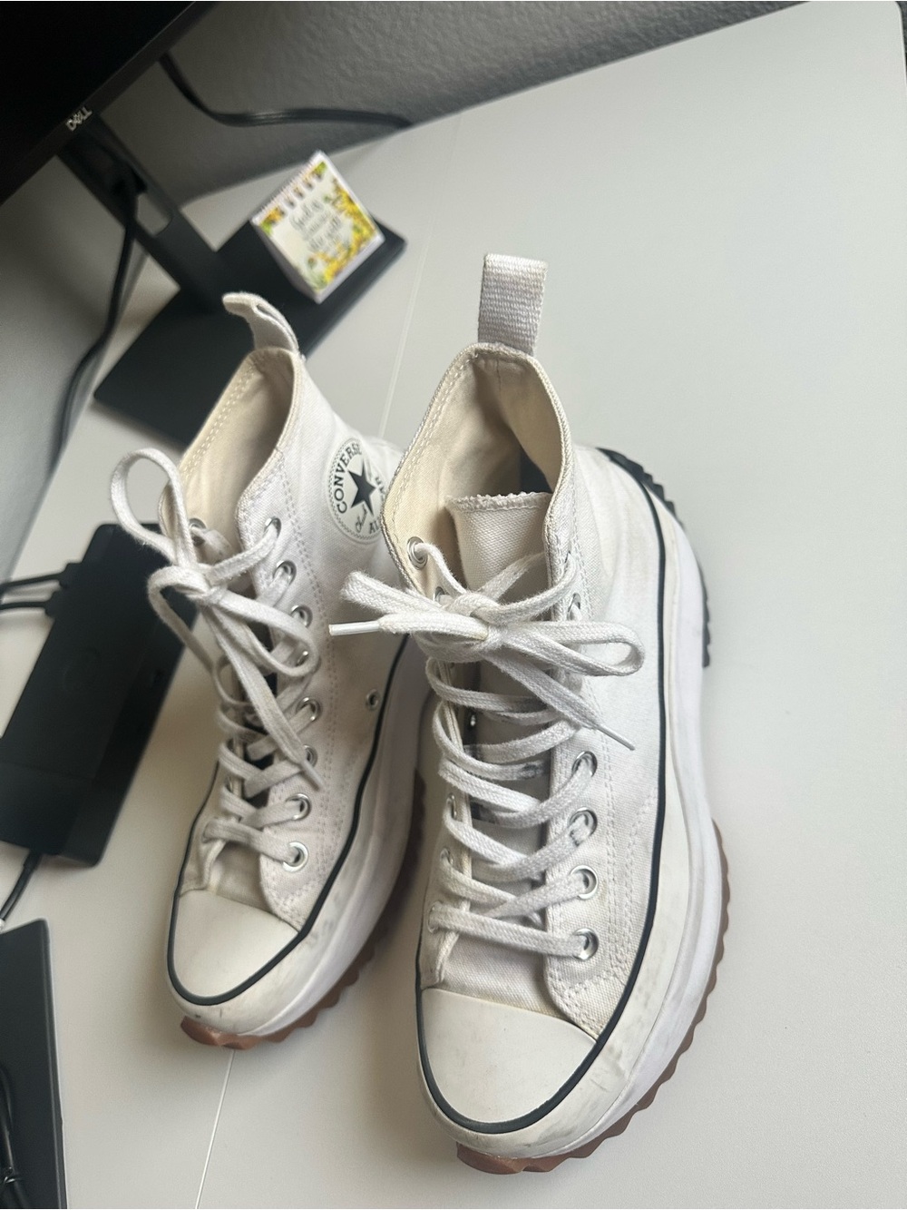 Converse Run Star Hike White High-Top Platform Lug Sole Sneakers